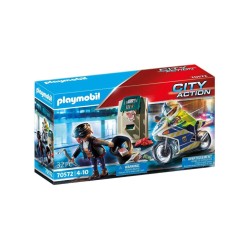 Playmobil Police Motorcycle Pursuit Of The Money Robber (70572)