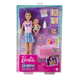 Doll Barbie Skipper Babysitter (hjy33)