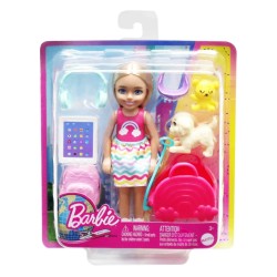 Doll Barbie Chelsea Travel With Puppy (hjy17)