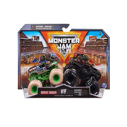 Monster Jam 1:64 Grave Digger Vs Soldier Fortune Black