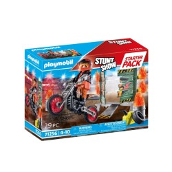 Set Playmobil Stunt Show Motorcycle & Fire Wall (71256)