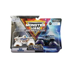 Monster Jam 1:64 Gears Blue Thunder & Galaxies Grave Digger