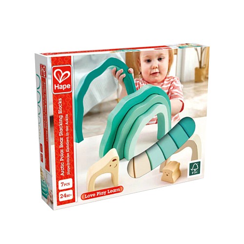 Hape - Arctic Polar Bear Stacking Blocks (87-0490)