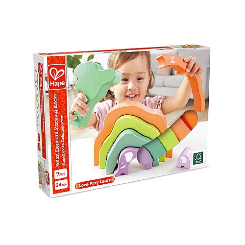 Hape - Safari Elephant Stacking Blocks (87-0489)