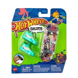 Set Hot Wheels Skate Fingerboard And Shoes Challenge Accepted - Gnarly Throwback (hng24)