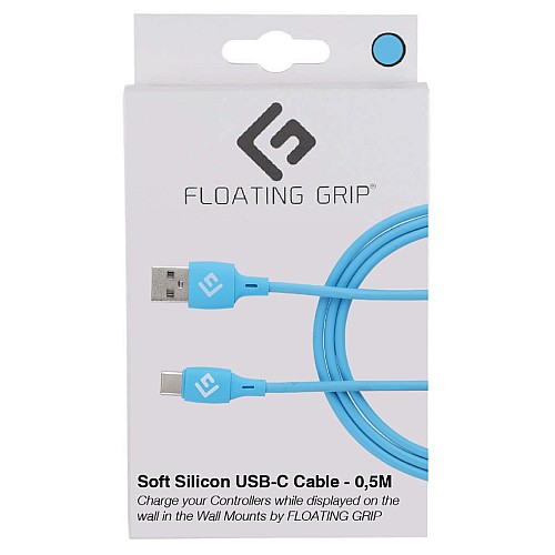 Cable Controller Floating Grip 0,5m Siliconee Usb-c Blue