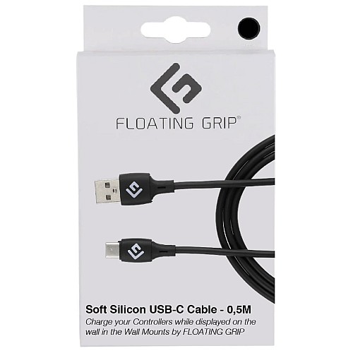 Cable Controller Floating Grip 0,5m Siliconee Usb-c Black
