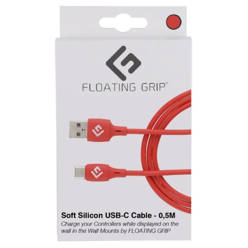 Cable Controller Floating Grip 0,5m Siliconee Usb-c Red