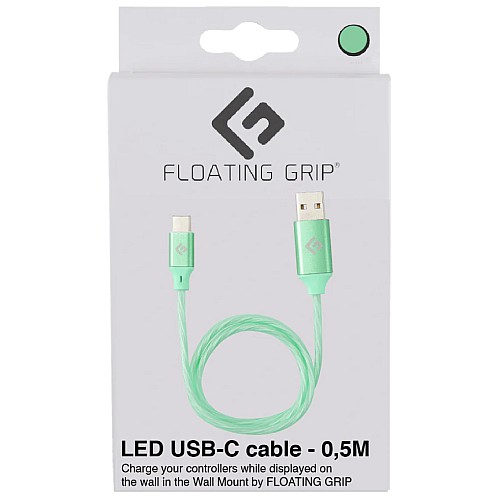 Cable Controller Floating Grip 0,5m Led Usb-c Green