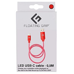 Cable Controller Floating Grip 0,5m Led Usb-c Red