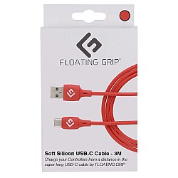 Cable Controller Floating Grip 3m Siliconee Usb-c Red