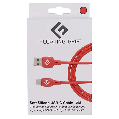 Cable Controller Floating Grip 3m Siliconee Usb-c Red