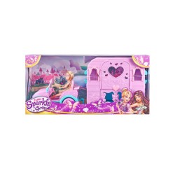 Doll Sparkle Girlz & Jeep With Caravan (100176)