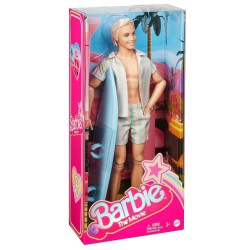 Doll Barbie Ken Wearing Pastel Striped Beach Matching (hpj97)