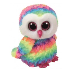 Plus Ty Beanie Boo Owen Rainbow Owl 23cm (1607-37143)