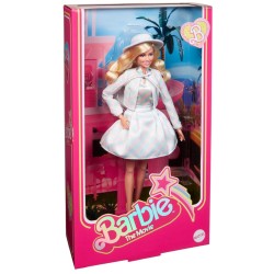 Doll Barbie The Movie Collectible Margot Robbie In Plaid Matching (hrf26)