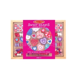 Set Melissa And Doug Wooden Heart Beads (14175)