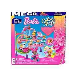 Mega Barbie Color Reveal - Train N Wash Pets (hhp89)