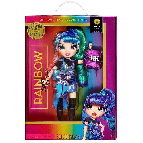 Doll Mga Rainbow High Junior High Holly Devious Blue Koukla 590439euc