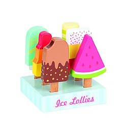 Set Small Wood Wooden Ice Lollies (l40228)