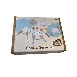 Set Small Wood Cook & Serve (l40223)