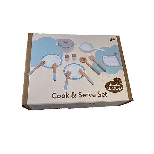 Set Small Wood Cook & Serve (l40223)