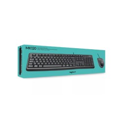 Set Keyboard & Mouse Logitech Mk120 Black