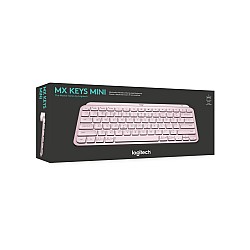 Keyboard Logitech Mx Keys Mini Minimalist Wireless Illuminated Pink