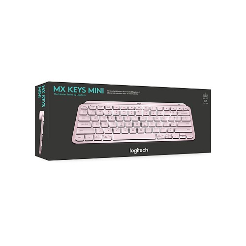 Keyboard Logitech Mx Keys Mini Minimalist Wireless Illuminated Pink