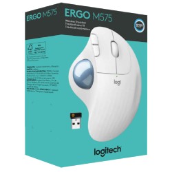 Mouse Logitech Ergo M575 2.4ghz/bt Off White