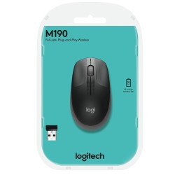Mouse Logitech M190 Full-size Wireless Black