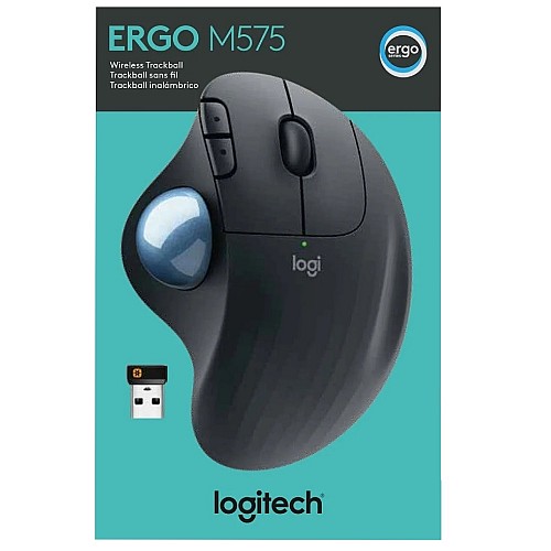 Mouse Logitech Ergo M575 Graphite 2.4ghz/bt White
