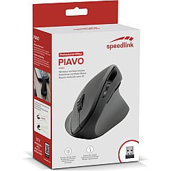 Mouse Speedlink Piavo Ergonomic Vertical Wireless Rubber Black