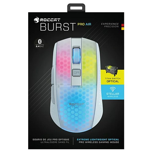 Mouse Roccat Burst Pro Air White Wireless Led