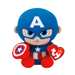 Plus Ty Plush Beanie Boos Captain America 15cm (ty41189)