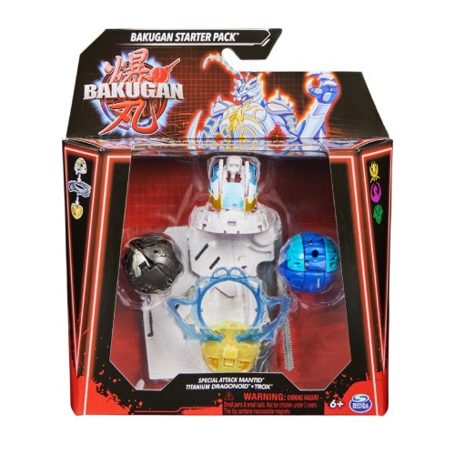 Bakugan Special Attack Mantid Titanium Dragonoid & Trox Starter