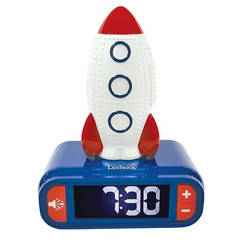 Lexibook Alarm Clock With Rocket 3d Night Light (rl800spc)