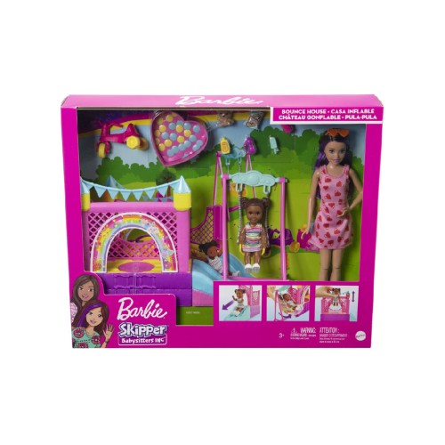 Doll Barbie Skipper Babysitters Bounce House (hhb67)