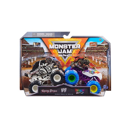 Monster Jam 1:64 Racing Stripes Vs Rainbow Blast (6067391)