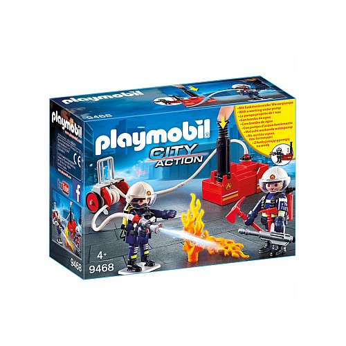 Set Playmobil Firefighters With Water Pump (9468)