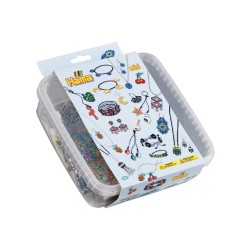 Set Hama Mini Beads And Pegboards In Box (5403)