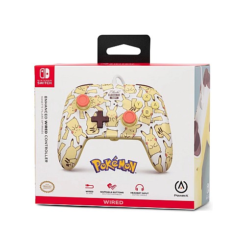 Controller Powera Enh Wired Pikachu Blush - Nintendo Switch
