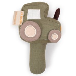 Plus Filibabba Linen Rattle Tractor (fi-02809)