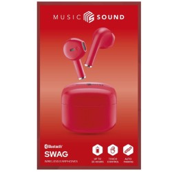 Earphones Ms Swag Tws Bt Red