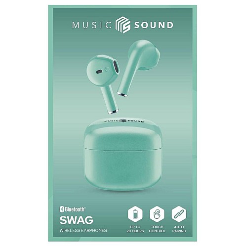 Earphones Ms Swag Tws Bt Light Green