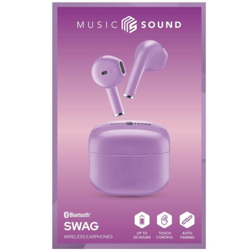 Earphones Ms Swag Tws Bt Violet