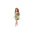 Doll Barbie Fashionistas Down Syndrome Wearing Floral Dress (hjt05)