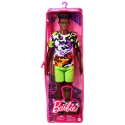 Doll Barbie Ken Fashionistas Sculpted Black Hair Camo Outfit Dark Skin (hbv23)
