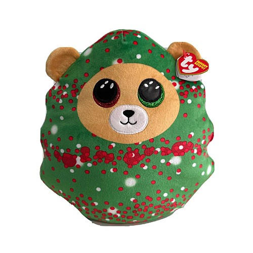 Plus Ty Squish A Boos Winter Collection Everett The Christmas Tree Bear 35cm (ty39406)