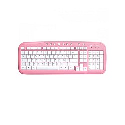 Keyboard Techmade Usb Pink/white